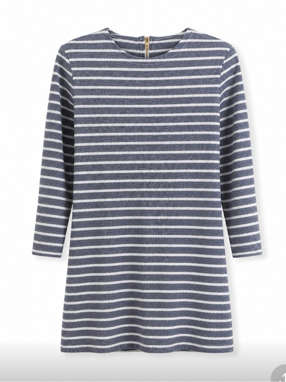 SAIL TO SABLE Striped Navy & White Knit Shift Cotton Dress Size XS